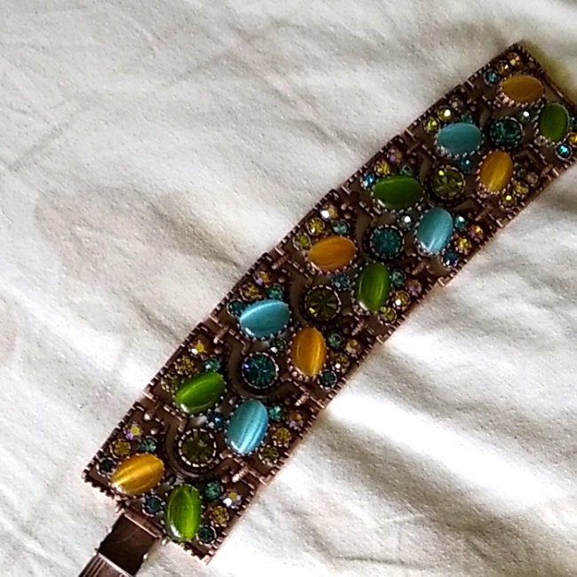 Sweet Romance Multi Stone Cuff Bracelet Never Worn 60$